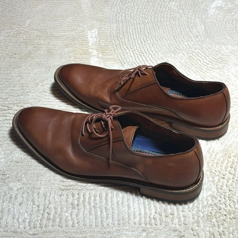 Vince Camuto‎ Lawson Oxford cognac brown lace up men’s shoes Sz 13